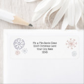 Étiquette Flèches de neige de vacances simples (En situation)