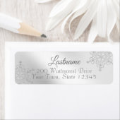 Étiquette Flèches de neige en argent (En situation)