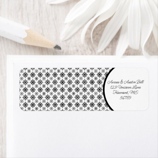 Étiquette Flèches noires et blanches (En situation)