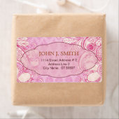 Étiquette Flèches roses et Brown - Texte personnalisé (En situation)