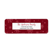 Étiquette Flèches rouges et blanches | Adresse de retour de  (Devant)