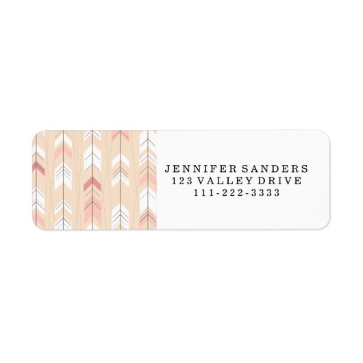 Étiquette Flèches tribales (Devant)