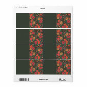 Étiquette fleur (Feuille entière)