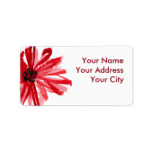 Étiquette Fleur aquarelle (Devant)