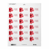 Étiquette Fleur aquarelle (Feuille entière)