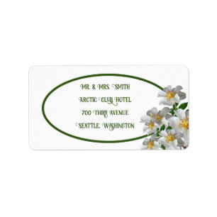 Étiquette Fleur blanche