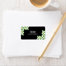 Fleur blanche et verte minimaliste
