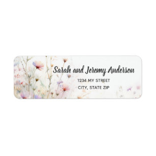 Étiquette Fleur de Boho aquarelle personnalisée florale