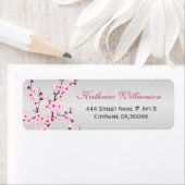 Étiquette Fleur de cerisier floral Baby shower fille (En situation)