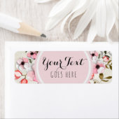 Étiquette Fleur de cerisier rustique Sakura Aquarelle nature (En situation)