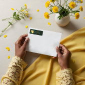 Étiquette Fleur de citron Arbre Floral Élégant Mariage vert