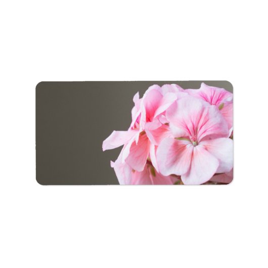Étiquette Fleur de géranium rose (Devant)