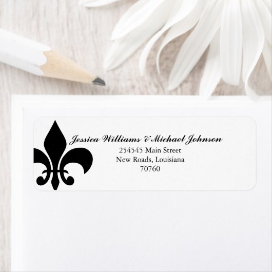 Étiquette Fleur de Lis (En situation)