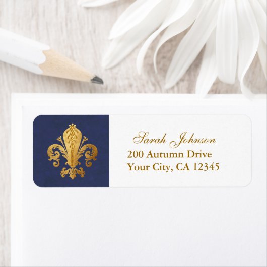 Étiquette Fleur de lis (En situation)