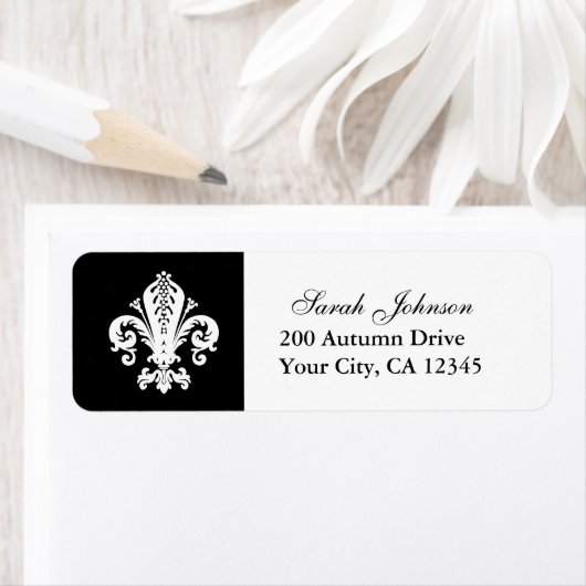 Étiquette Fleur de lis (En situation)