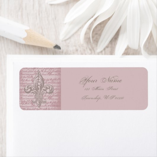 Étiquette Fleur de Lis (En situation)