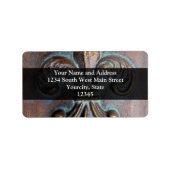 Étiquette Fleur de Lis, look vieillot (Devant)