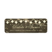 Étiquette Fleur de Lis Lumières Rustiques | Boho Adresse de  (Devant)