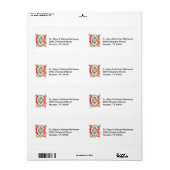 Étiquette Fleur de lis Q Monogramme (Feuille entière)