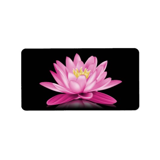 Étiquette Fleur de lotte rose chaud (Devant)