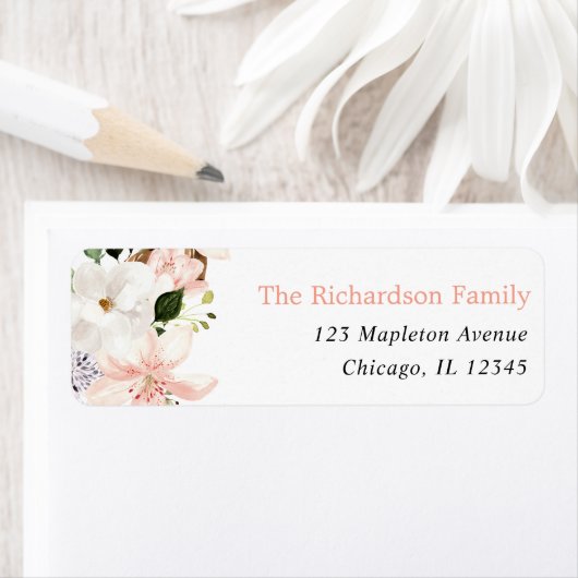 Étiquette Fleur de lys floraux printemps été (En situation)