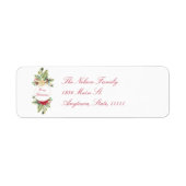 Étiquette Fleur de Noël vintage  (Devant)