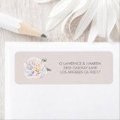 Étiquette Fleur de pivoine Mauve (En situation)