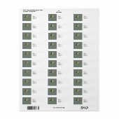 Étiquette Fleur de poires blanches (Feuille entière)
