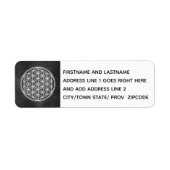 Étiquette Fleur de vie Adresse de retour de l'étiquette Imag (Devant)