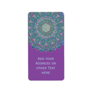 Étiquette Fleur De Vie - Mandala India Style 1