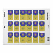 Étiquette Fleur De Vie - Mandala Indien 3 (Feuille entière)
