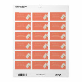 Étiquette Fleur d'été blanche Adresse personnalisable (Feuille entière)