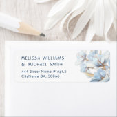 Étiquette Fleur d'or bleu | Mariage (En situation)