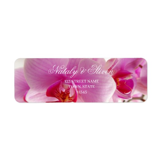 Étiquette Fleur d'orchidée (Devant)