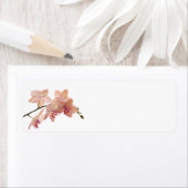 Étiquette Fleur d'orchidées rose Dendrobium - Modèle d'orchi (En situation)