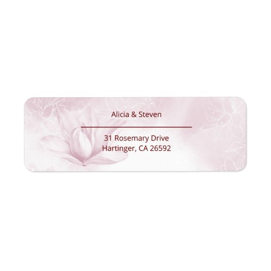 Étiquette Fleur Ethereal Magnolia, (Devant)