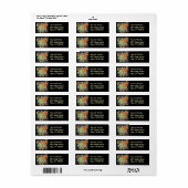 Étiquette Fleur fine Cool mignonne Girl Retro Floral (Feuille entière)