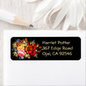 Étiquette Fleur fine Cool mignonne Girl Retro Floral (En situation)