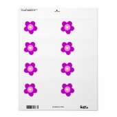 Étiquette Fleur Fun (Feuille entière)