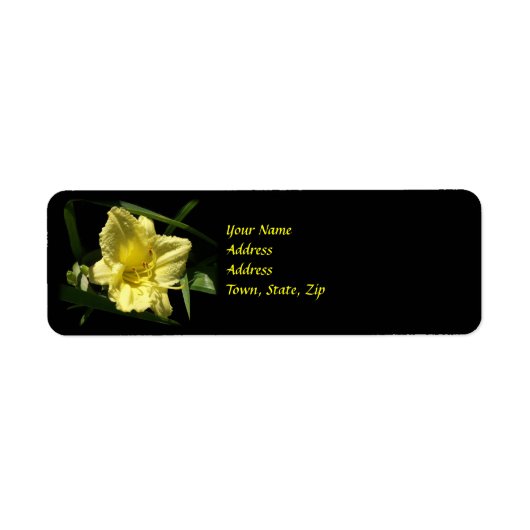 Étiquette Fleur Jaune (Devant)