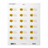 Étiquette Fleur Jaune (Feuille entière)