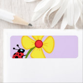Étiquette Fleur Ladybug (En situation)