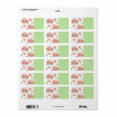 Étiquette fleur printanière (Feuille entière)