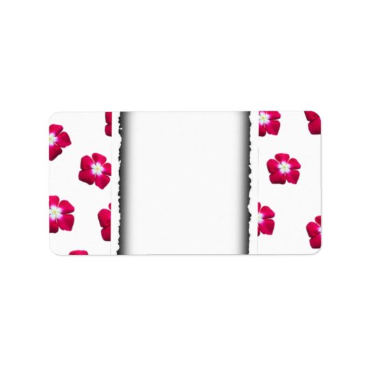 Étiquette Fleur rose (Devant)