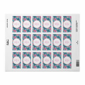 Étiquette Fleur rose mère personnalisée (Feuille entière)