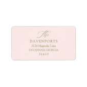 Étiquette Fleur rose Shabby Chic Vintage Noël (Devant)