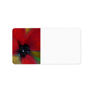Étiquette Fleur rouge, pavot