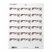 Étiquette Fleur royale sauvage | Adresse d'invité vide (Feuille entière)