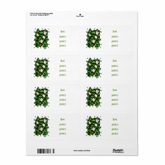 ÉTIQUETTE FLEUR SAUVAGE (Feuille entière)