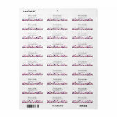 Étiquette Fleur sauvage, Baby shower à fleurs violettes (Feuille entière)